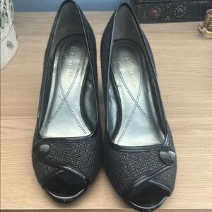 Naturalizer Black Peep Toe Heels